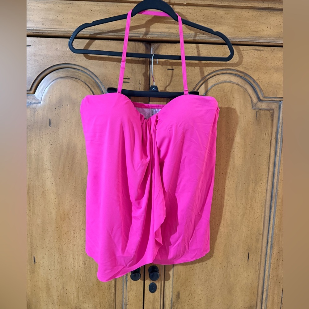 Hot Pink Tankini Top-XL